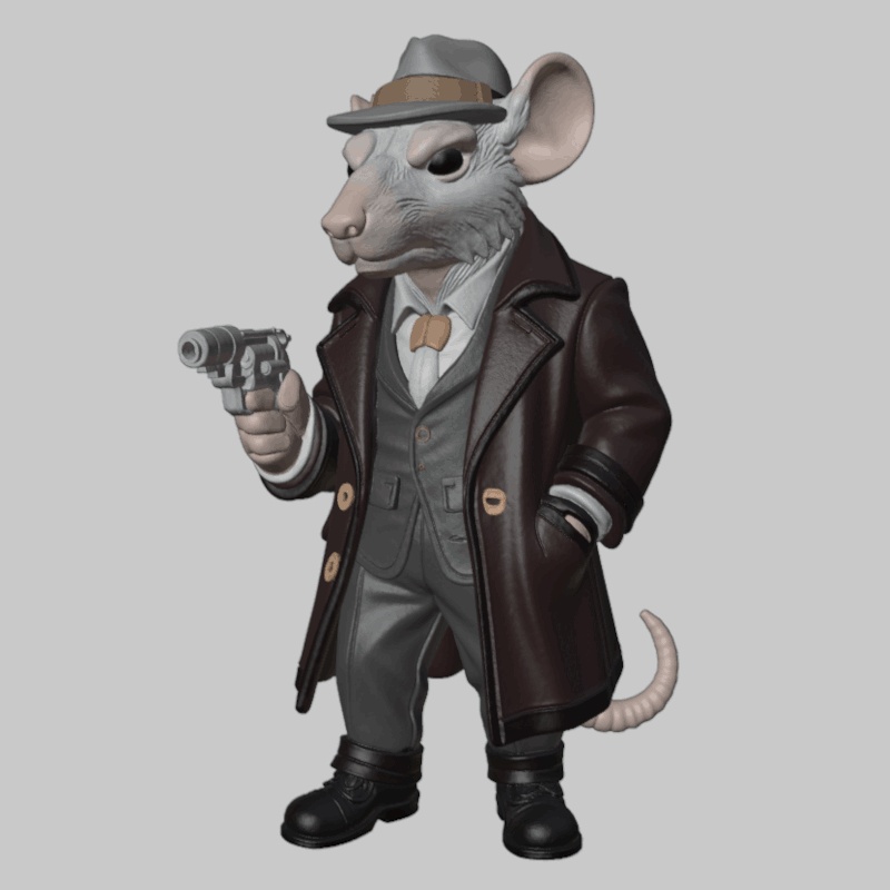 Mafia Rat with gun-1