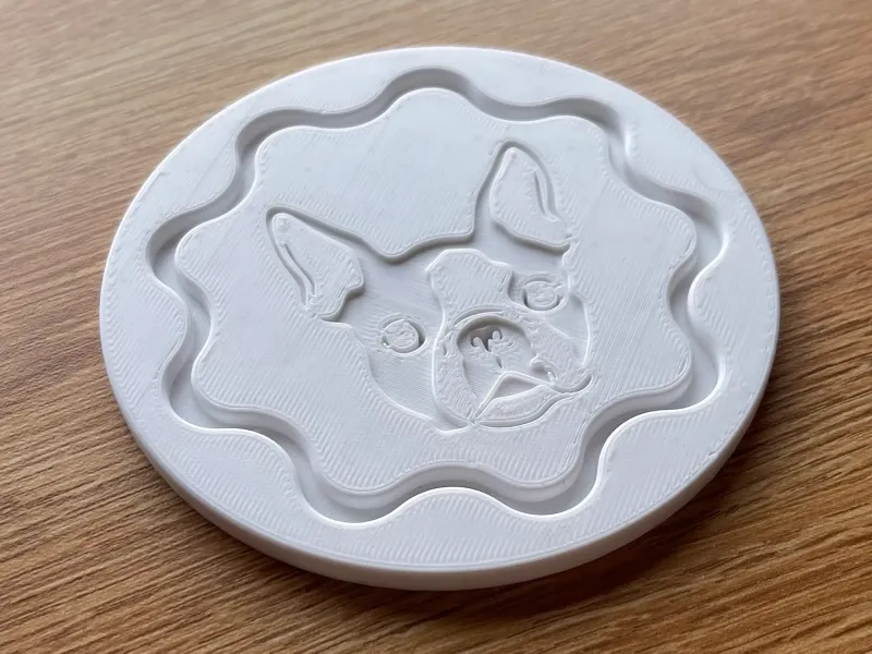 Sous-verre en forme de chien Boston Terrier