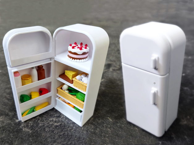 Fridge with doors that open and fridge props | 3D models download ...