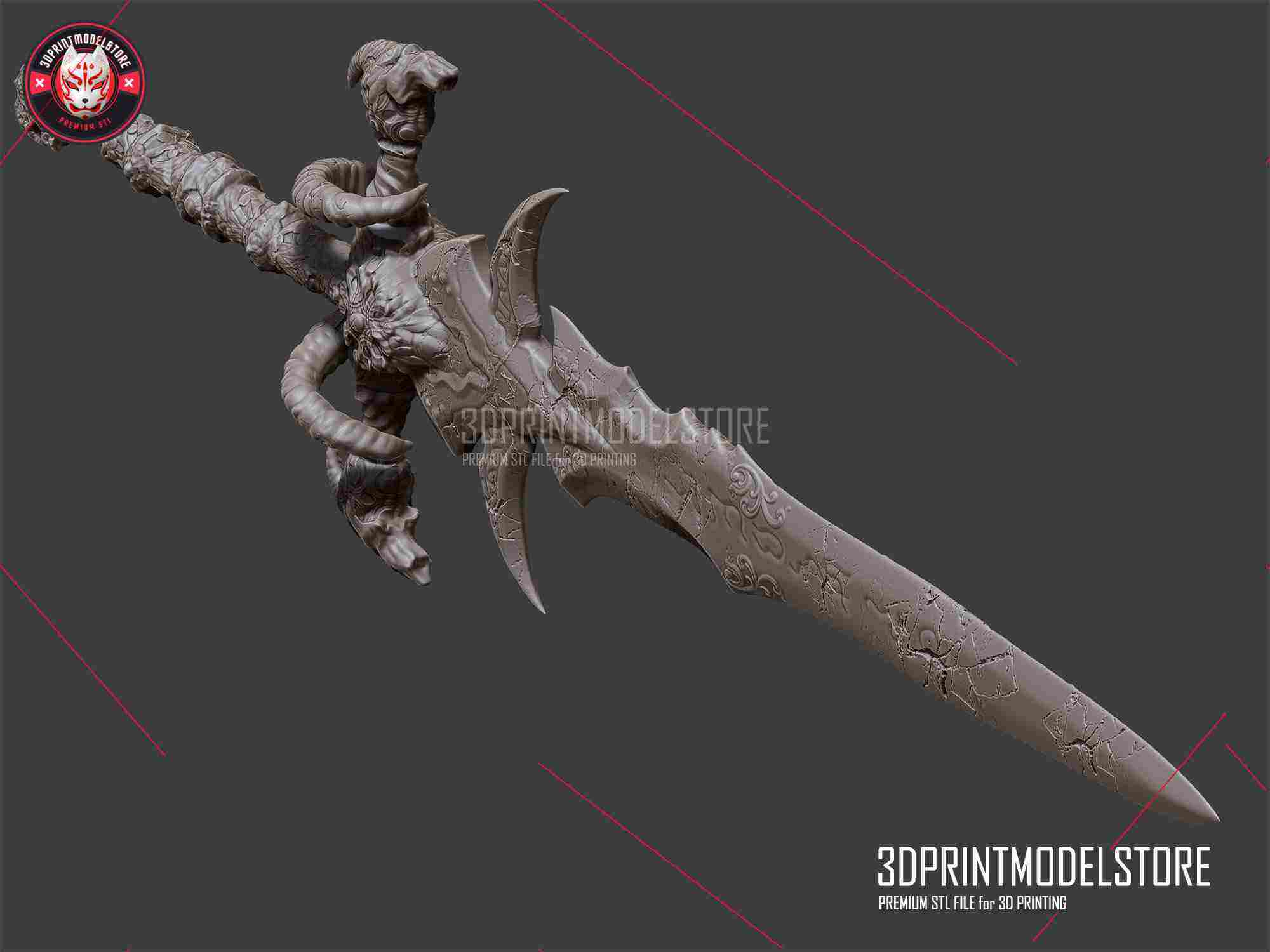 Frostmourne Lich King Sword Warcraft Cosplay Weapon, 3D models download