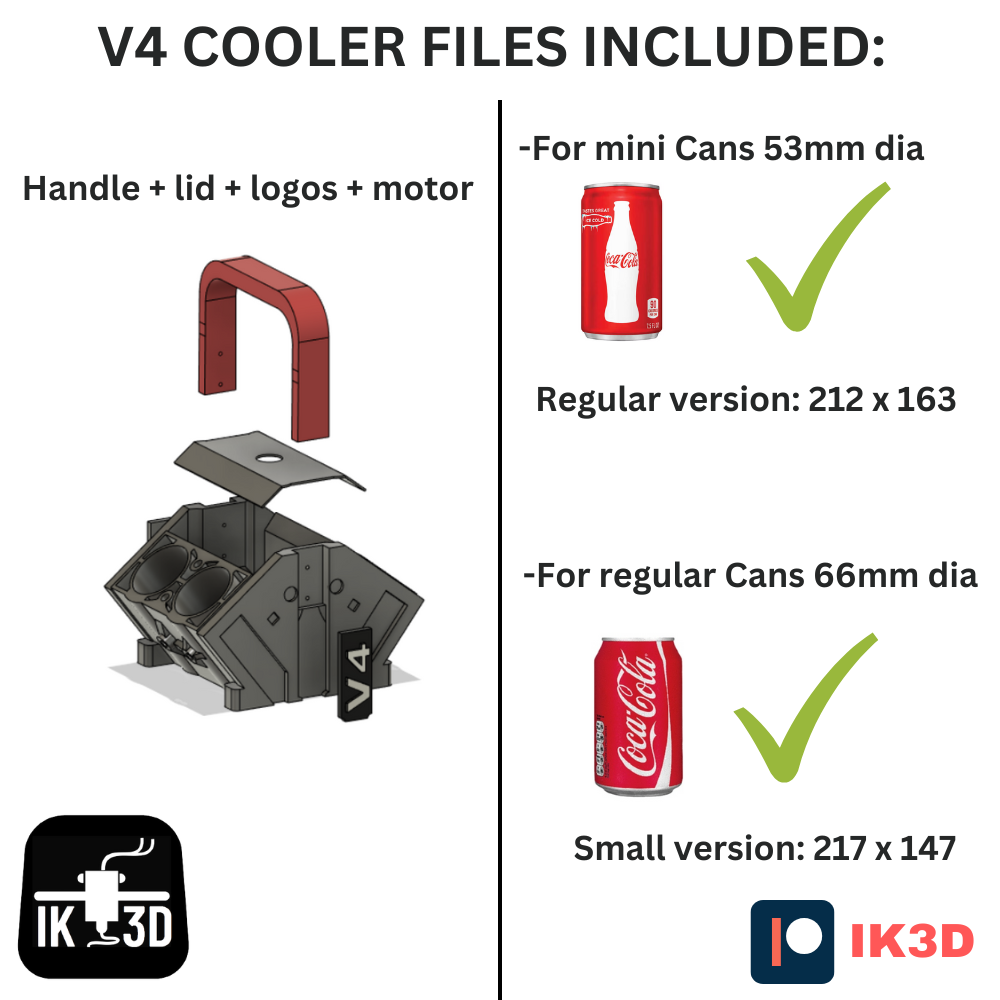 V6 CAN COOLER FOR REGULAR AND MINI CANS