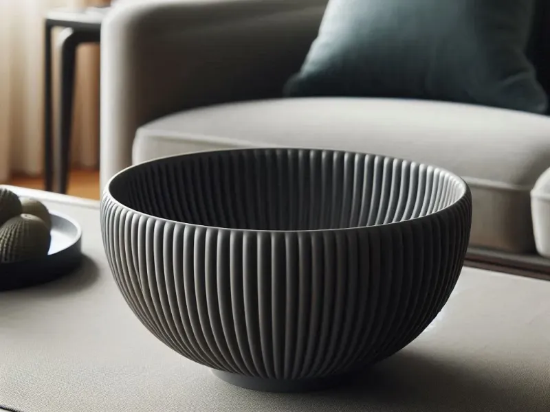 Round Ribbed Design Bowl