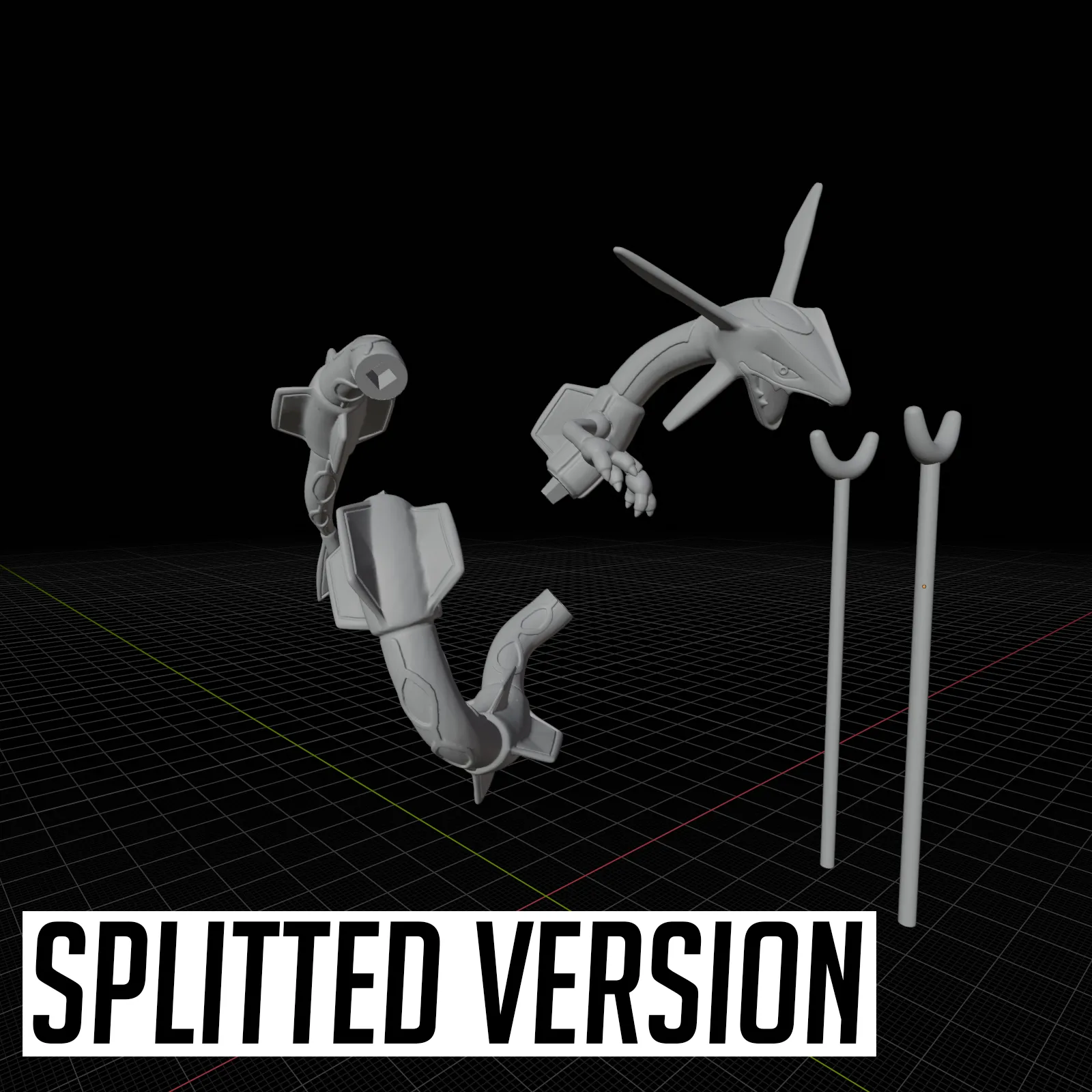 Rayquaza - (Pokémon) - STL - Impression 3D
