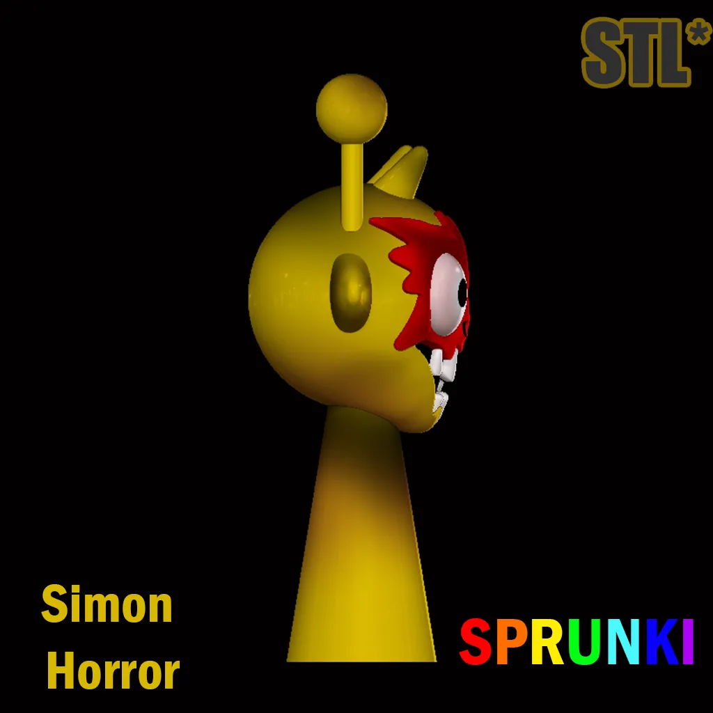Sprunki Incredibox Simon Horror STL 3D Character Fanar
