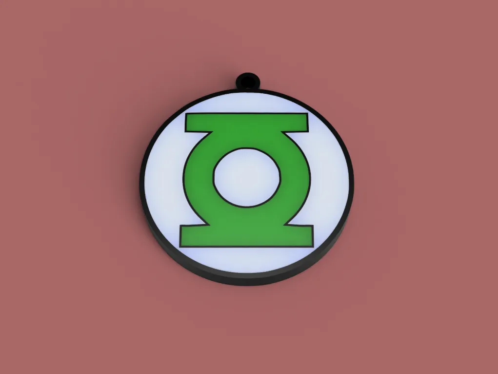 Green Lantern Multi Color Keyring