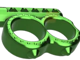 Brass knuckles for 2 fingers with a hammer-0