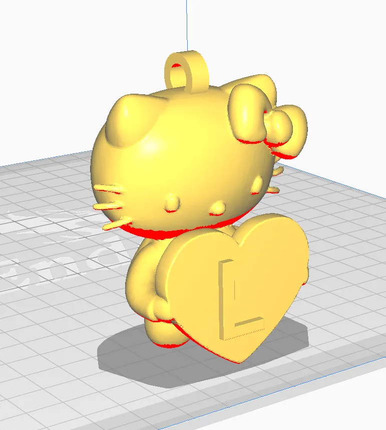 hello kitty valentine keychain