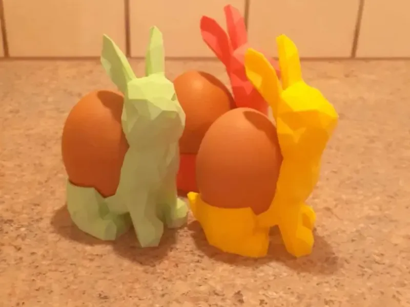 Easter egg bunny stand