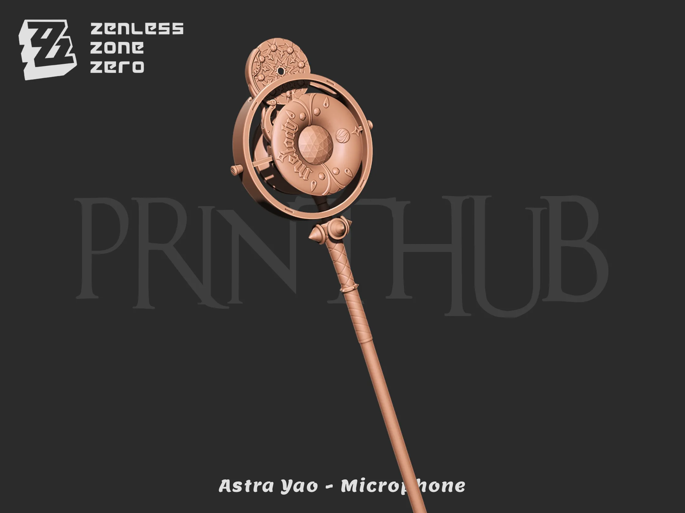 Astra Yao Microphone Staff From Zenless Zone Zero cosplay