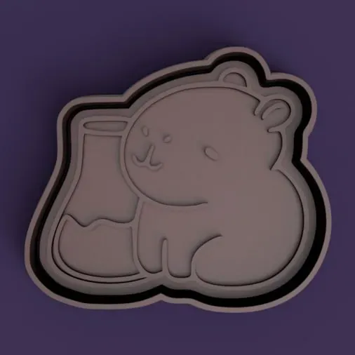 Cortante + Estampa de Carpincho / Capybara Cutter + Stamp