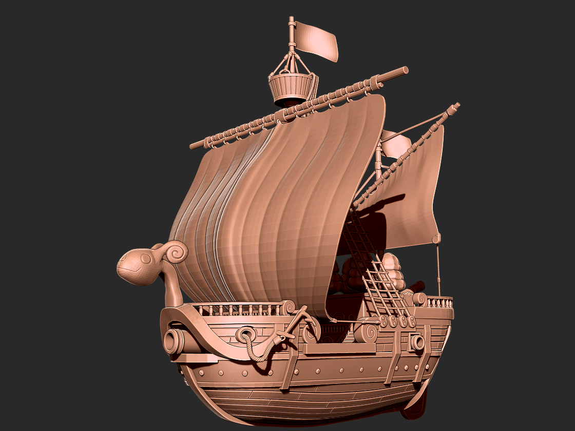 One piece - ship 3d print model