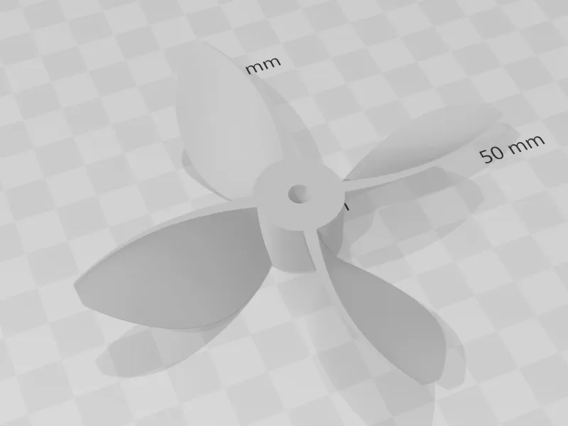 Drone propeller 4.17" diameter, 5.3" pitch, 5mm bore