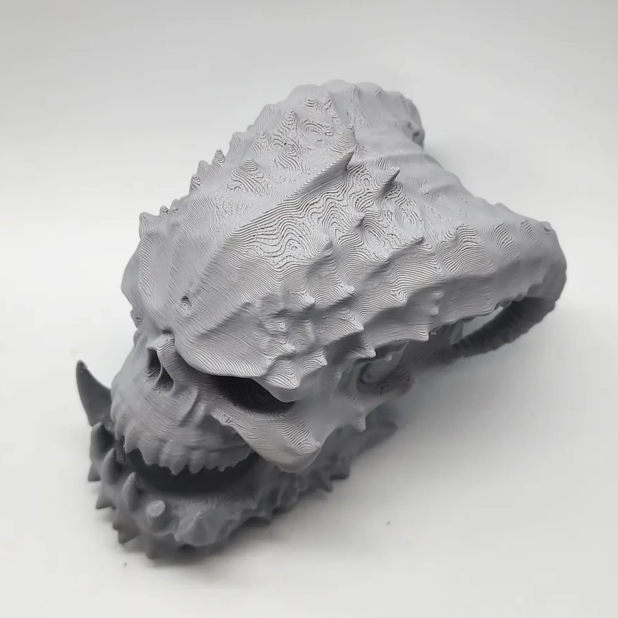 Horned Devils Skull Head 3D Model