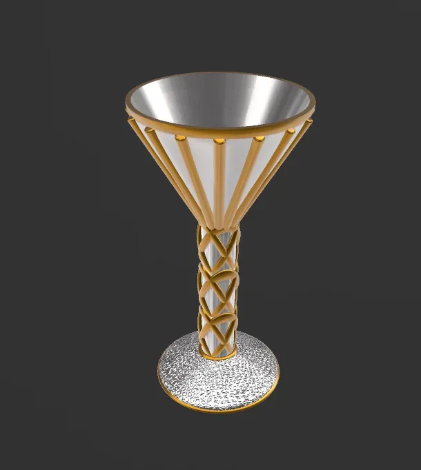 Fancy wine glass