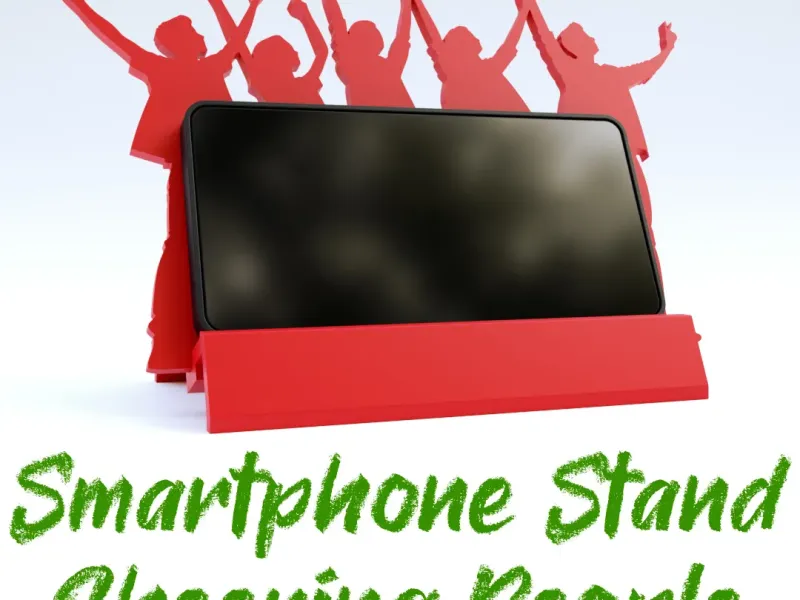 Smartphone Stand Cheering People