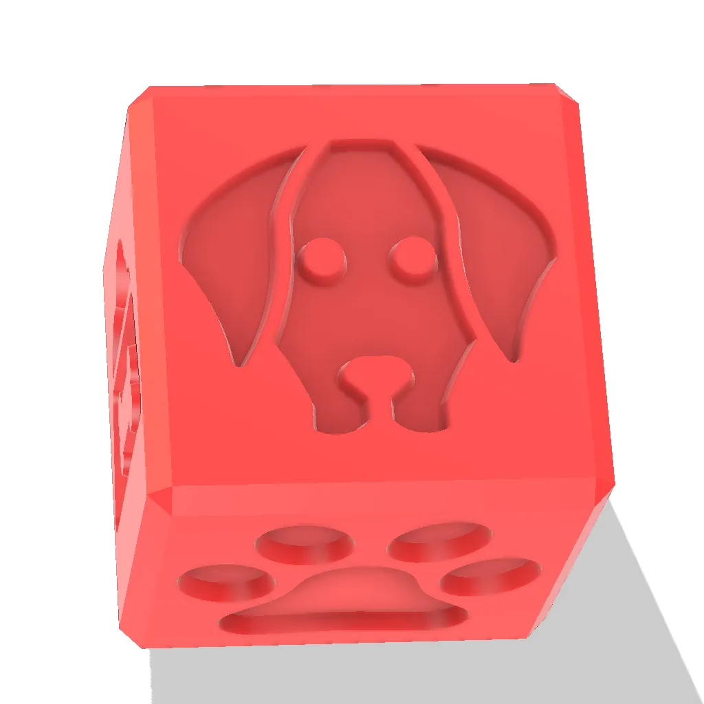 Educational Dog Stamp Cube for playdough and sensory play
