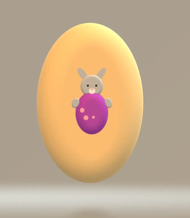 3D Printer Files | 3MF File | Easter Bunny on Egg | Creality Cloud