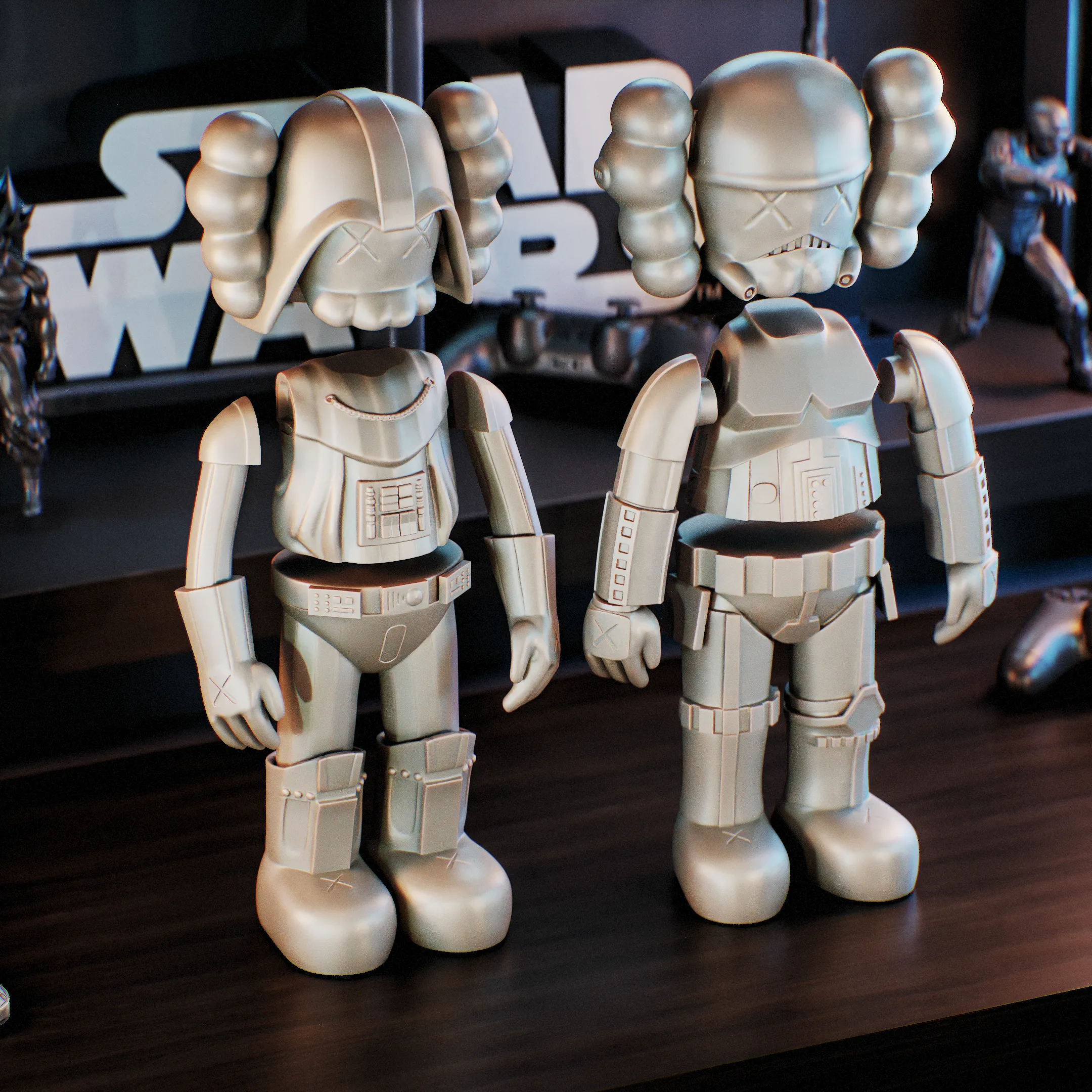 Characters & Creatures STL Download - Kaws Star Wars - Darth Vader