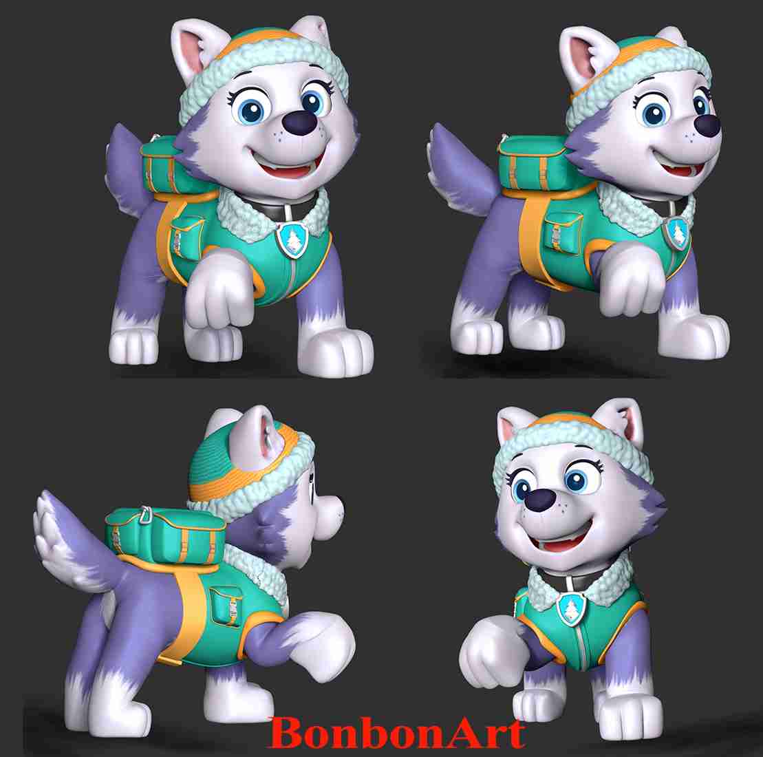 Everest paw patrol dog wearing winter coat | 3D модели скачать | Creality  Cloud