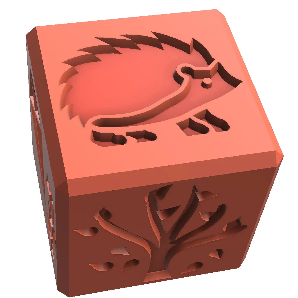 Educational Autumn Fall Impression/Stamp Cube for playdough