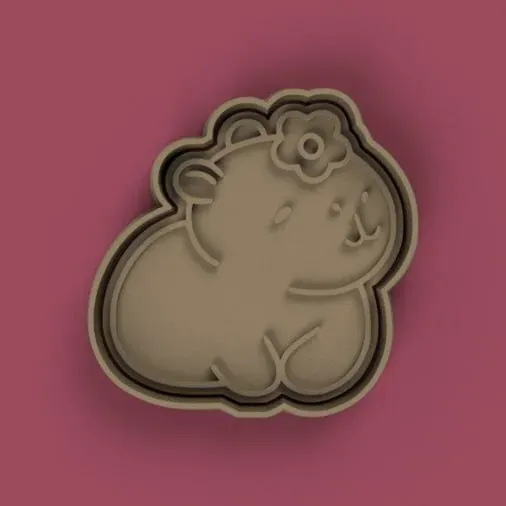 Cortante + Estampa de Carpincho / Capybara Cutter + Stamp