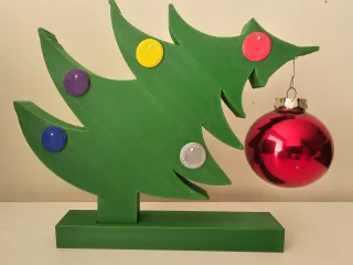 Leaning Tree with Decorations