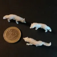 Wolf Pack - 3 Wolves - PRESUPPORTED - 32mm Scale-6