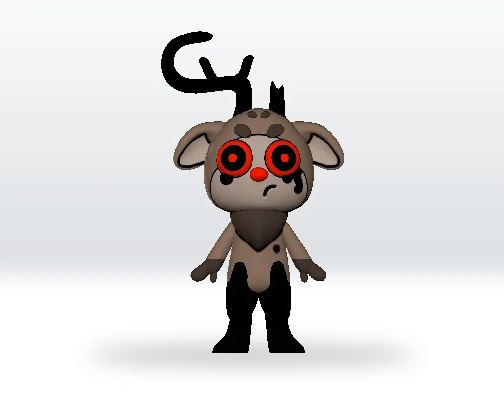 Dandy's World Twisted Rudie STL 3D Model Character Fanart