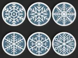 Snowflake Coasters by Polymeria-2