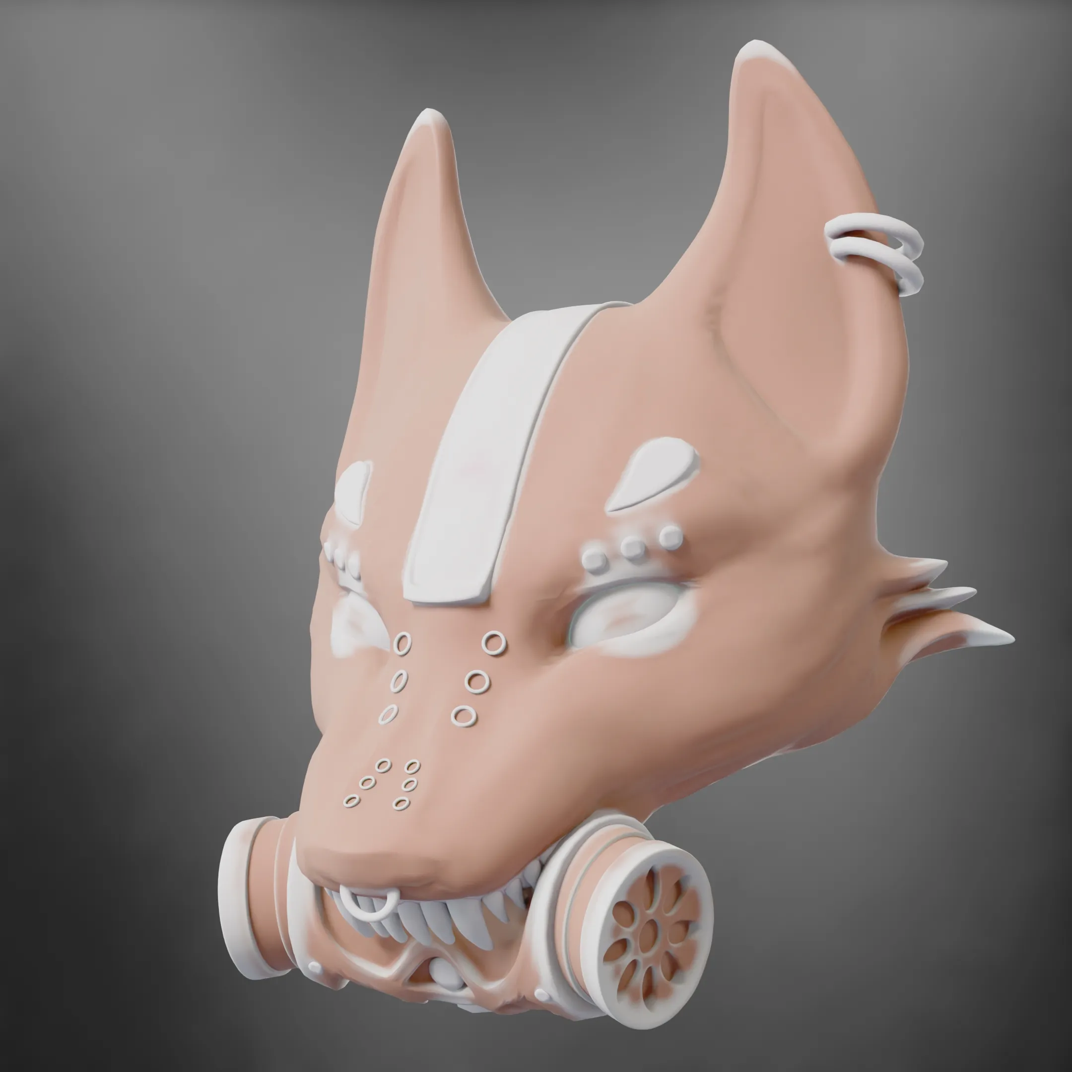Cyberpunk Kitsune Mask