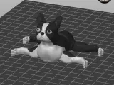 Boston Terrier Dog - Articulated - Print in Place - Flexi-1