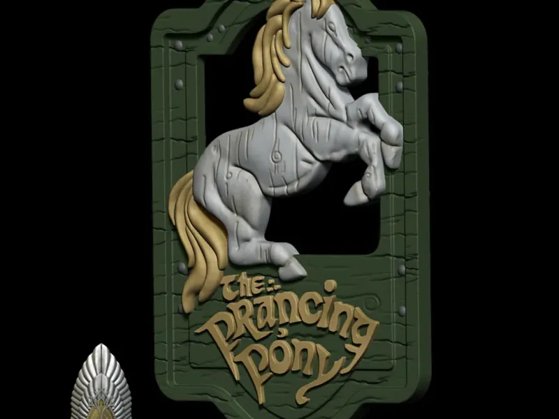 Prancing Pony Sign lord of the rings 3D DIGITAL DOWNLOAD