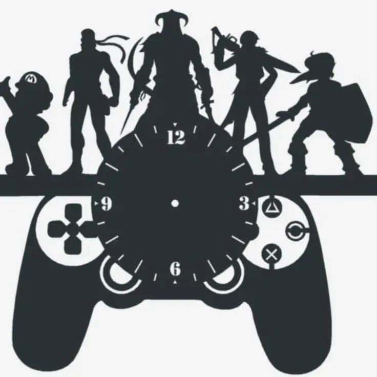 Gamer Clock Wall Art-Wall Ornament