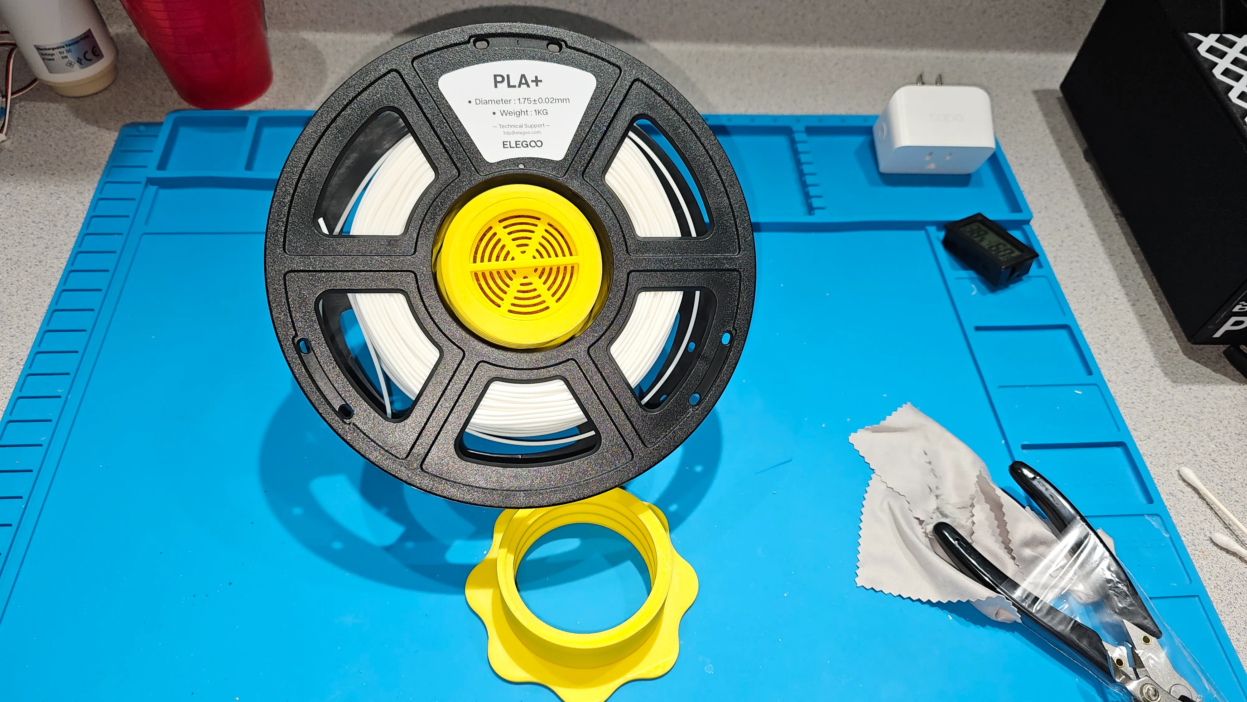Home print settings: Elegoo 72mm spool adjustable silica beads holder Carlex Creality.3mf