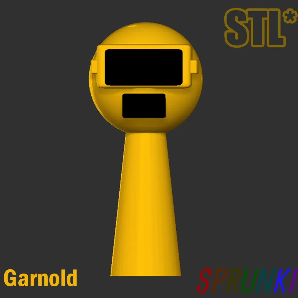 Sprunki Incredibox Garnold Gold STL 3D Character Fanart