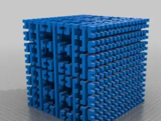 self intersecting hilbert-curve cube
