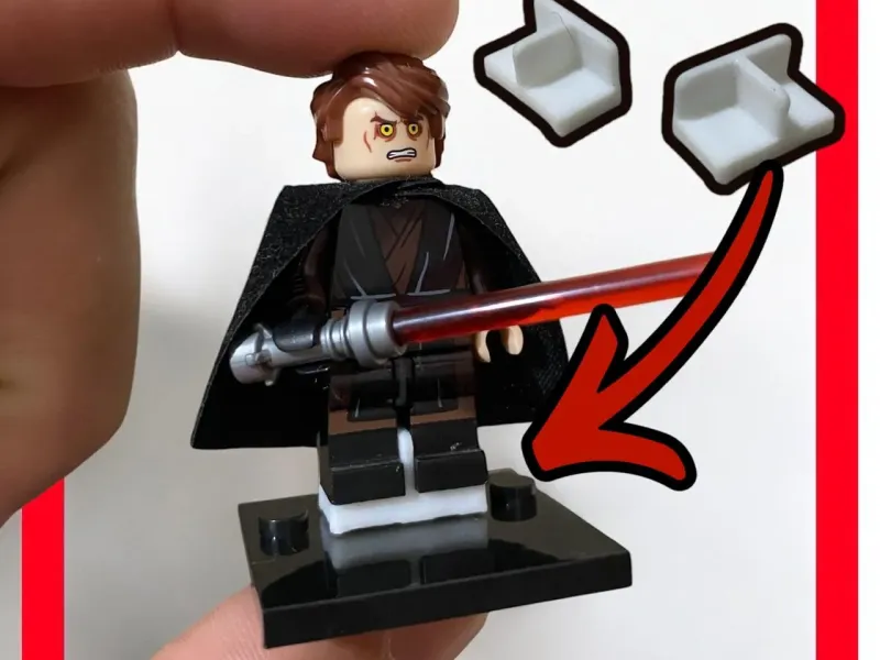 Stand for minifigure building blocks