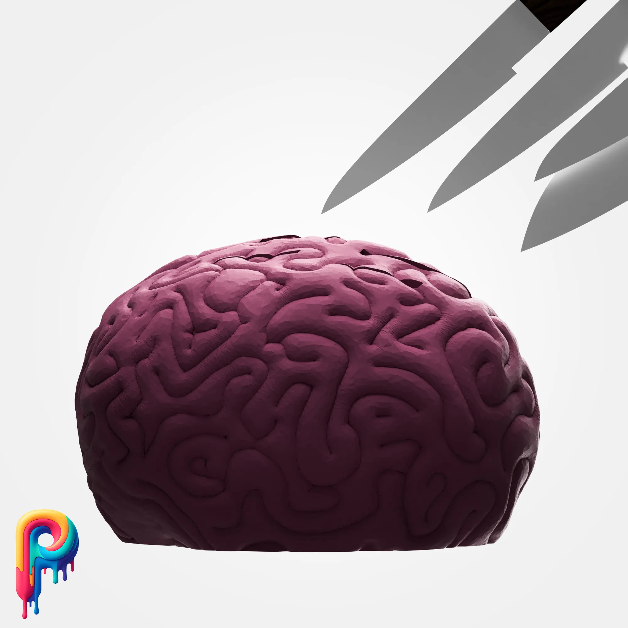 Brain Knife Holder by Polymeria