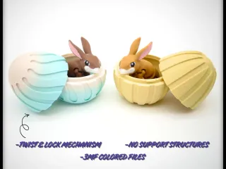 Decorative Easter Egg Collection - 3 Variants - Twist & Lock