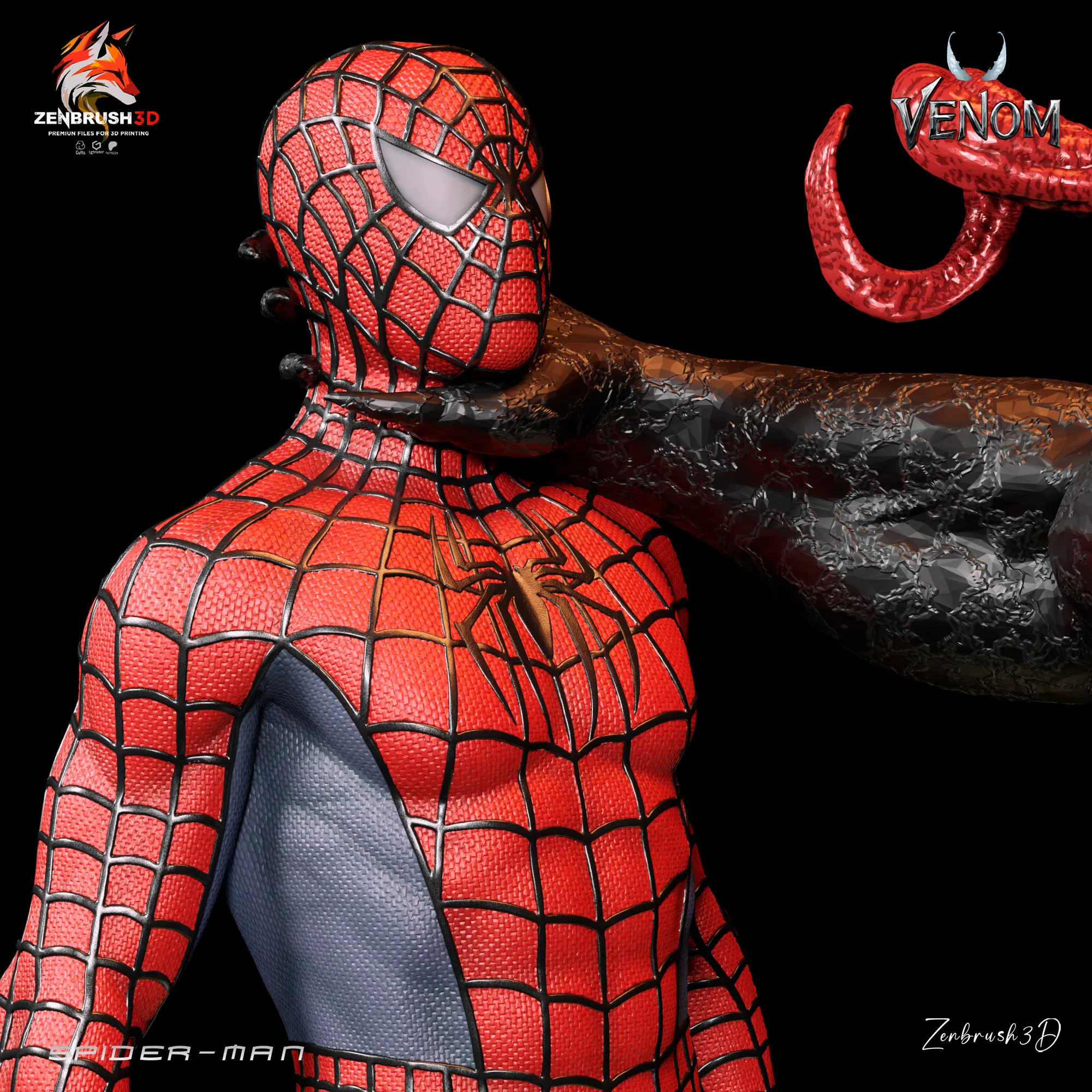 VENOM VS SPIDERMAN - DIORAMA - 3D PRINTING