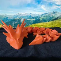 'HORNY DRAGON' - PRINT-IN-PLACE, ARTICULATED DRAGON-0