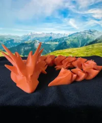 'HORNY DRAGON' - PRINT-IN-PLACE, ARTICULATED DRAGON-0