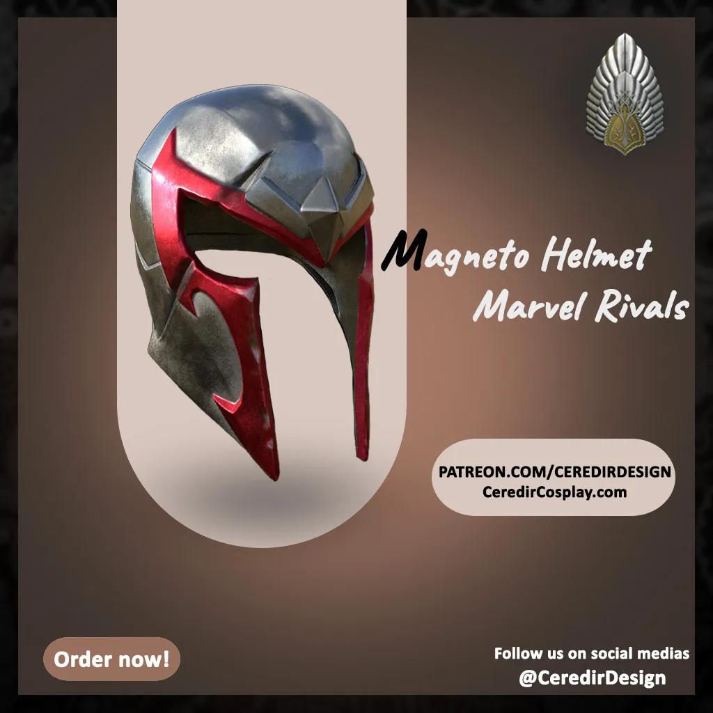 Magneto Marvel Rivals Helmet 3D DIGITAL DOWNLOAD