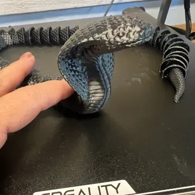 Articulated Flexi Cobra - print-in-place 3D print model-1