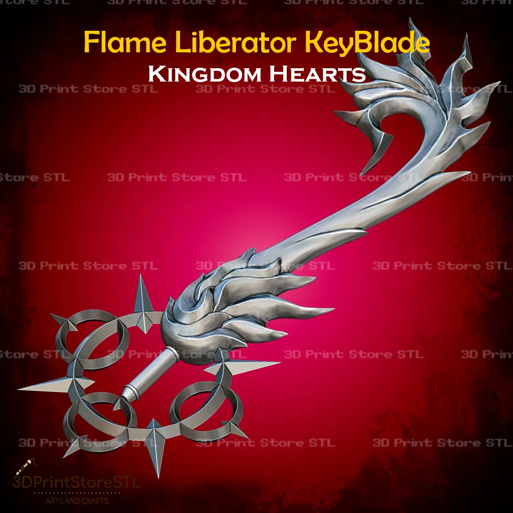 Flame Liberator Keyblade Cosplay Kingdom Hearts - STL File