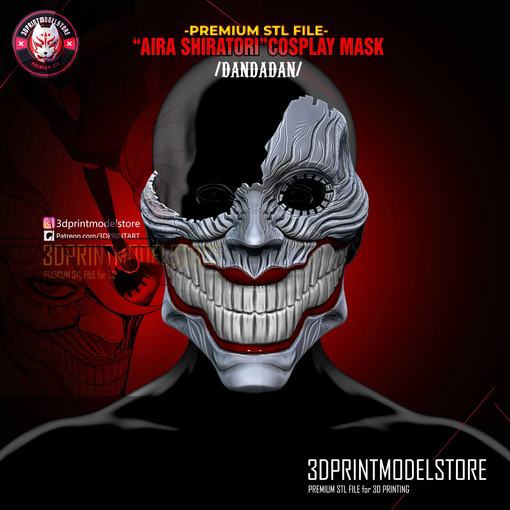 Dandadan Aira Acrobatic Silky Powers Cosplay Mask - Anime