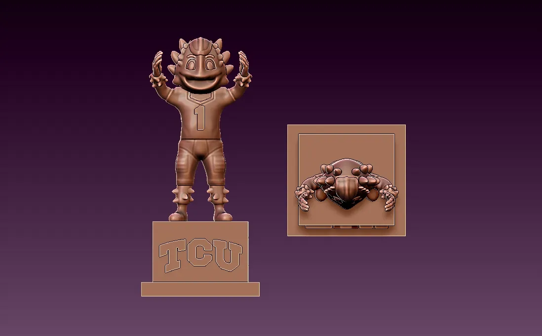 NCAA - TCU Horned Frogs mascot statue - 3d Print