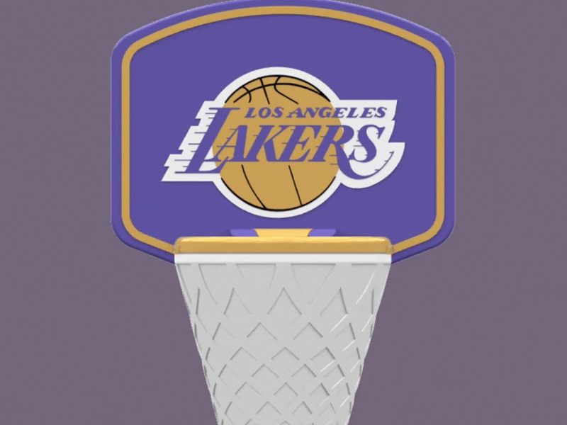 LOS ANGELES LAKERS MINI BASKETBALL HOOP EASY PRINT