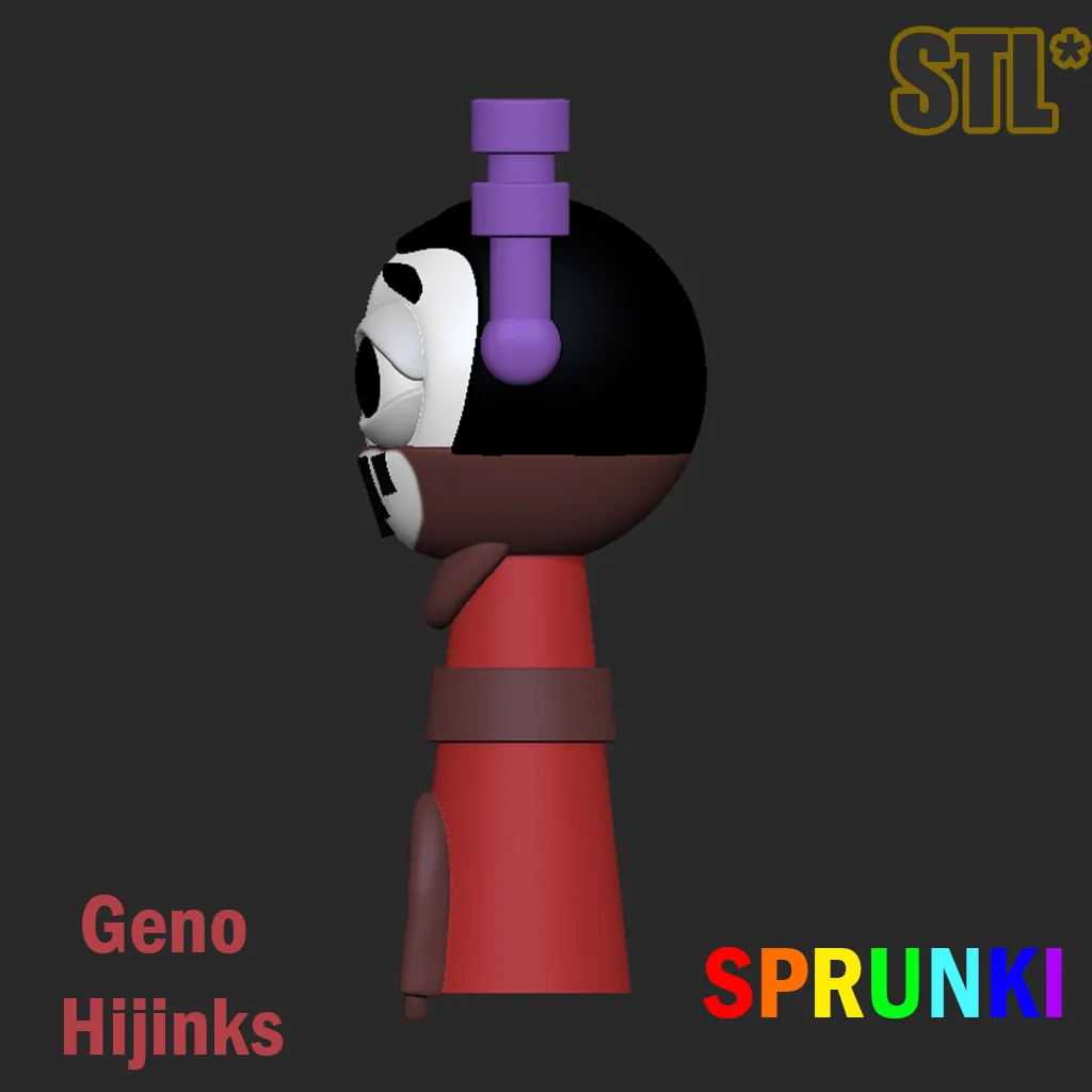 Sprunki Incredibox Geno Hijinks STL Sprunki 3D Character