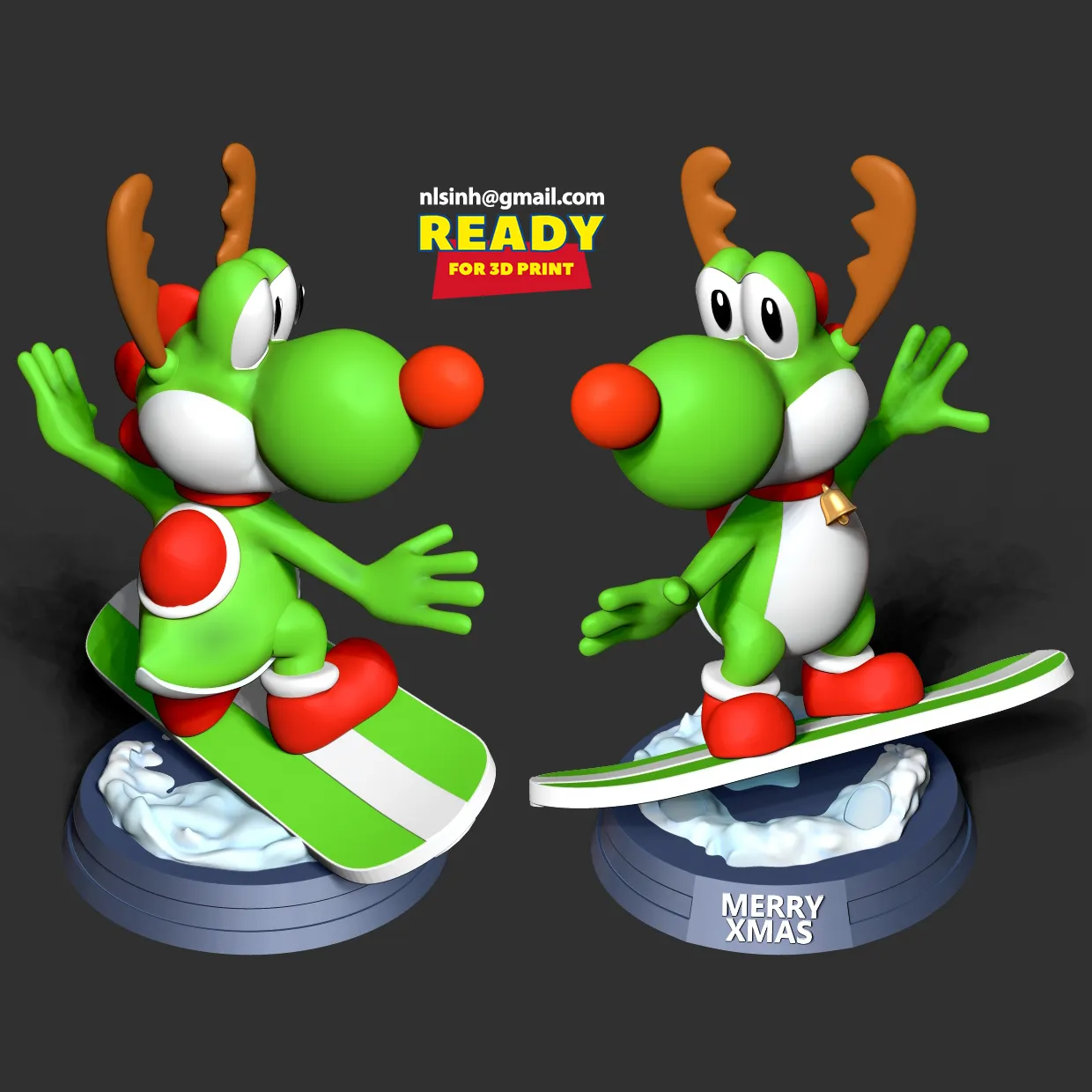 Yoshi with Christmas